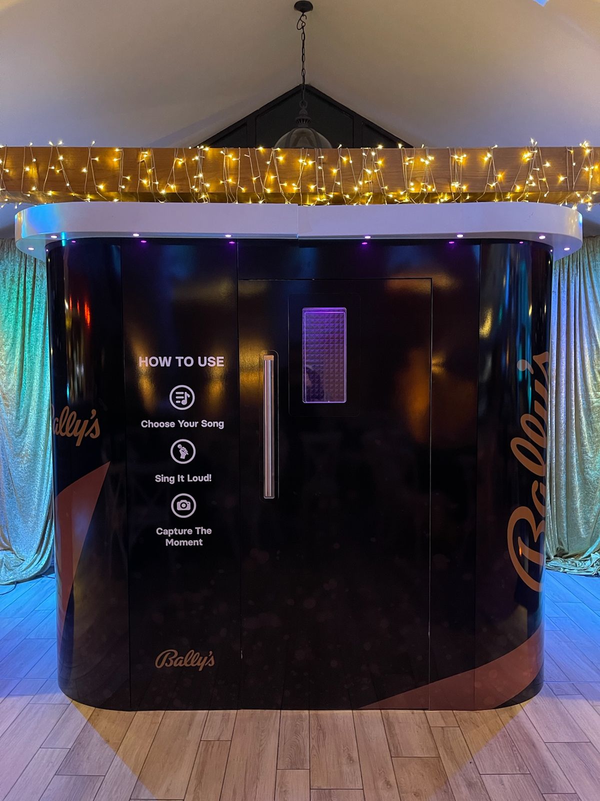 Black and gold SingPods pod wrapped for Bally’s